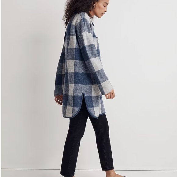 (Re)sponsible Boiled Wool Sweater Jacket in Buffalo Check - Picture 2 of 12